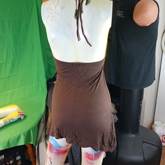 XS women Seduction dress grunge fairycore style dress midi open back - Picture 1 of 10